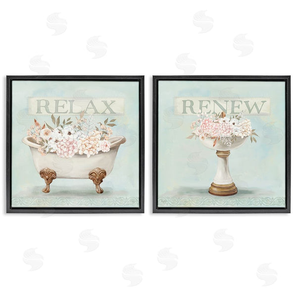 Stupell Industries Mollie B. | Antique Florals Relax Renew Wall Art