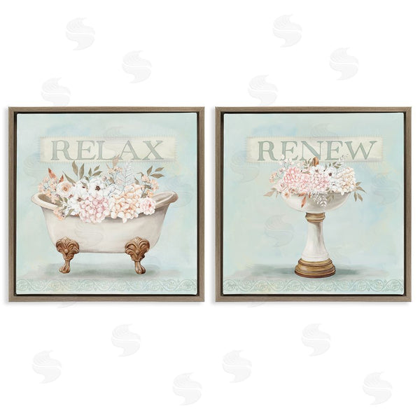 Stupell Industries Mollie B. | Antique Florals Relax Renew Wall Art