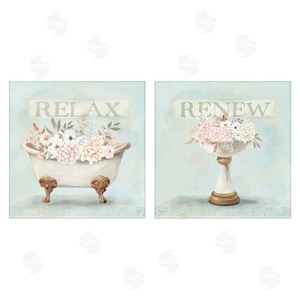 stupell industries Mollie B. | Antique Florals Relax Renew Wall Art