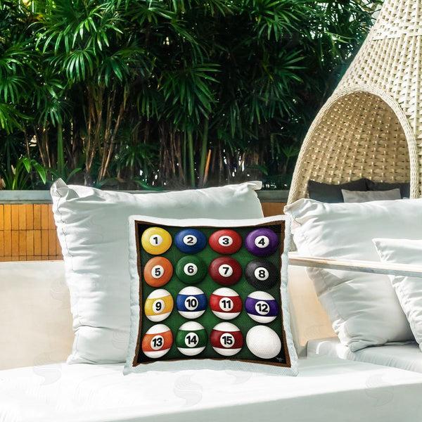 Stupell Industries Mollie B. | Billiard Balls Arrangement Printed Throw Pillow