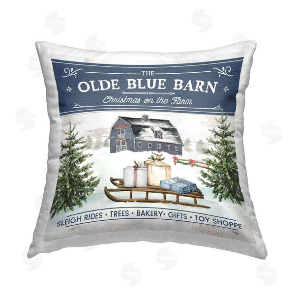 stupell industries Mollie B. | Christmas on Farm Shoppe Printed Throw Pillow