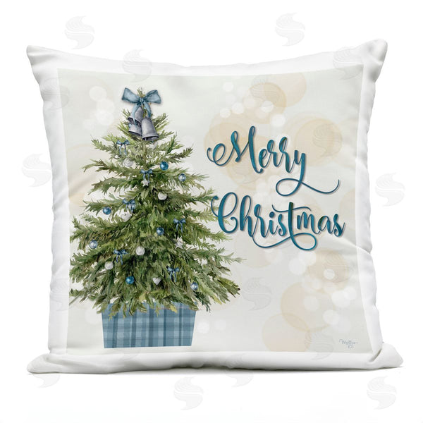 Stupell Industries Mollie B. | Christmas Tree In Plaid Stand Printed Throw Pillow