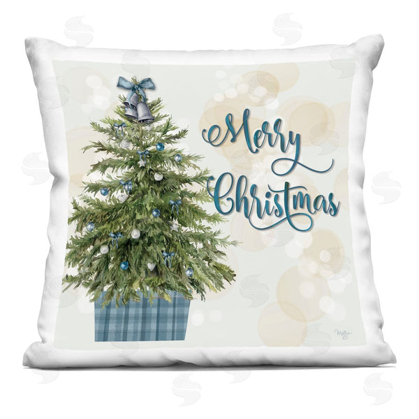 stupell industries Mollie B. | Christmas Tree in Plaid Stand Printed Throw Pillow