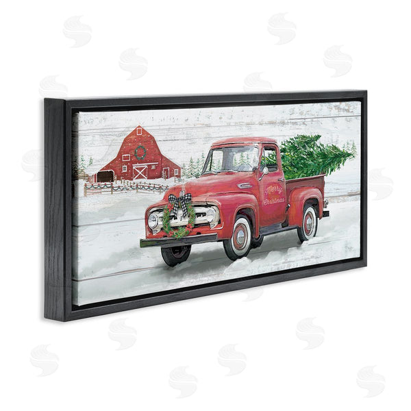 Stupell Industries Mollie B. | Christmas Truck On Snowy Farm Wall Art
