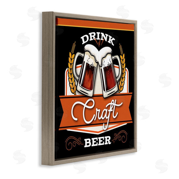 Stupell Industries Mollie B. | Drink Craft Beer Vintage Phrase Wall Art