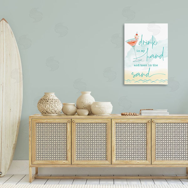 Stupell Industries Mollie B. | Drink & Sand Beach Sentiment Wall Art