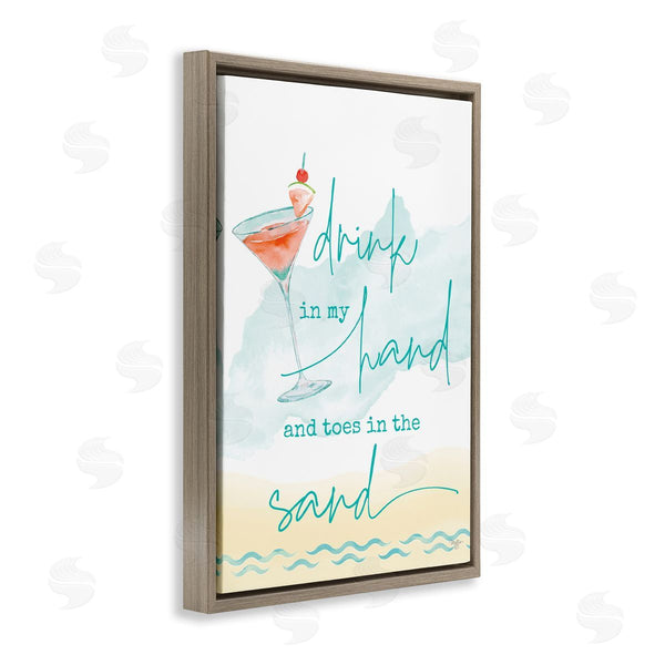 Stupell Industries Mollie B. | Drink & Sand Beach Sentiment Wall Art