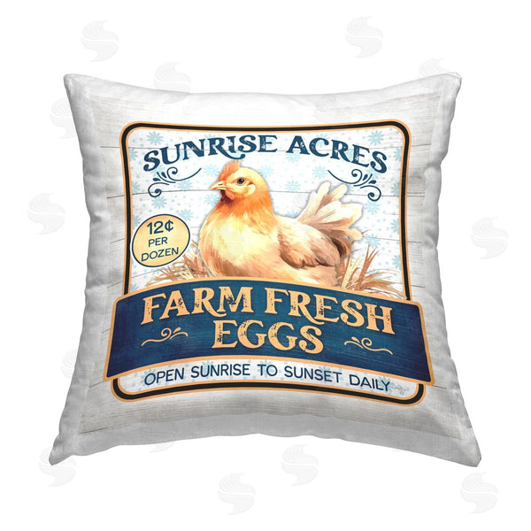 stupell industries Mollie B. | Farm Fresh Eggs Printed Throw Pillow