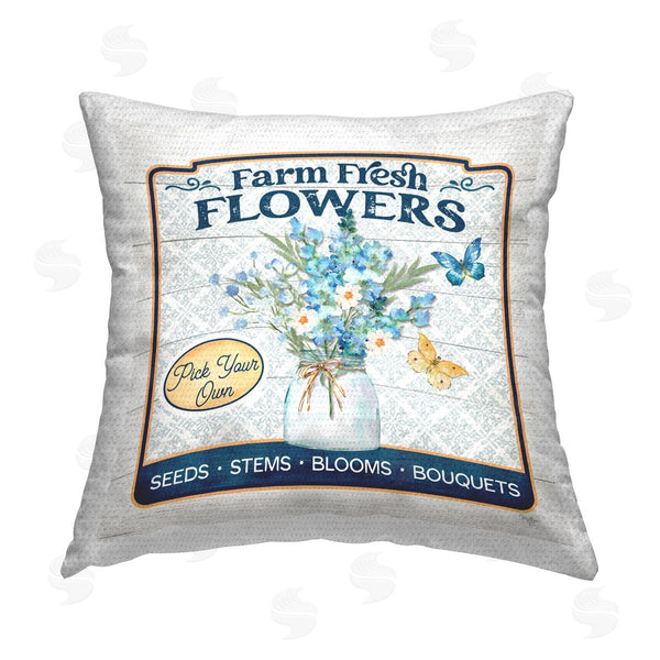 Stupell Industries Mollie B. | Farm Fresh Flowers Printed Throw Pillow