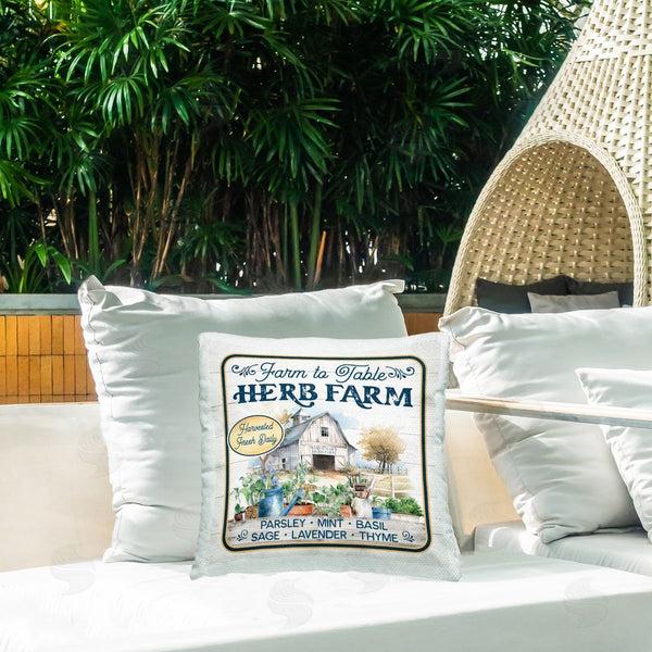 Stupell Industries Mollie B. | Fresh Daily Herb Farm Printed Throw Pillow