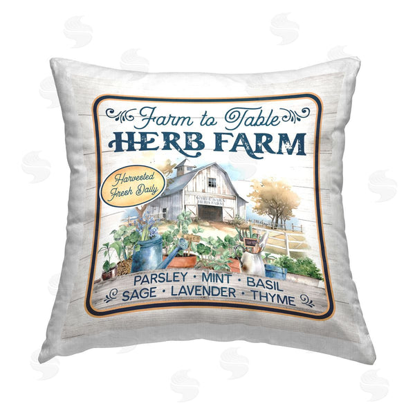stupell industries Mollie B. | Fresh Daily Herb Farm Printed Throw Pillow