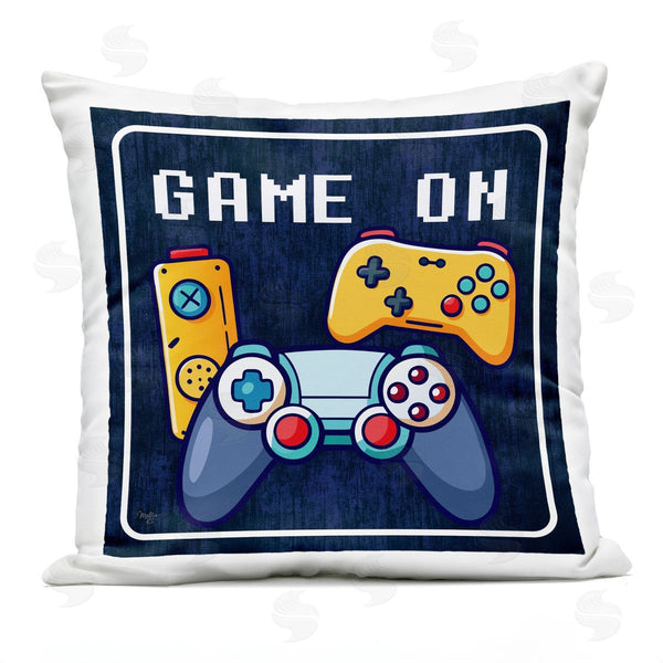 Stupell Industries Mollie B. | Game On With Controllers Printed Throw Pillow