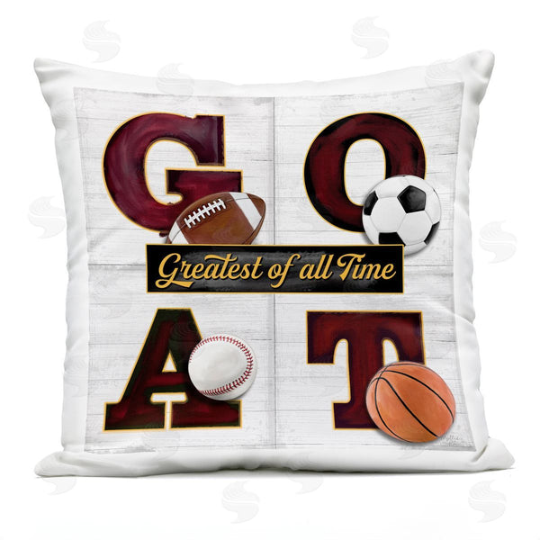 Stupell Industries Mollie B. | GOAT With Sports Balls Printed Throw Pillow