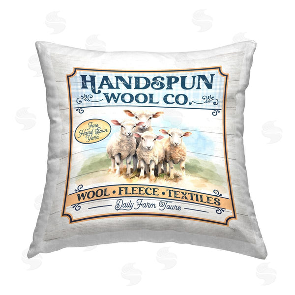 stupell industries Mollie B. | Handspun Wool Sign Printed Throw Pillow