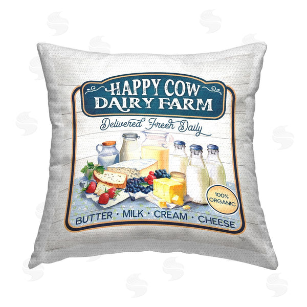 Stupell Industries Mollie B. | Happy Cow Farm Printed Throw Pillow