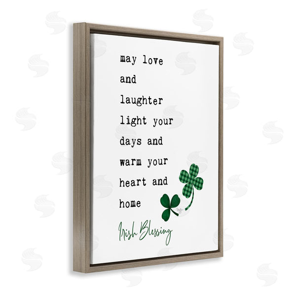 Stupell Industries Mollie B. | Heart & Home Touching Irish Blessing Clover Motif Wall Art
