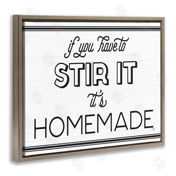Stupell Industries Mollie B. | Homemade If Stirred Humorous Cooking Kitchen Vintage Phrase Wall Art