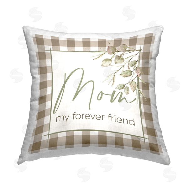 stupell industries Mollie B. | Mom Forever Friend Phrase Printed Throw Pillow