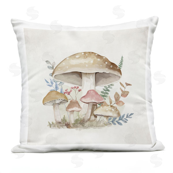 Stupell Industries Mollie B. | Neutral Cottage Mushrooms Printed Throw Pillow