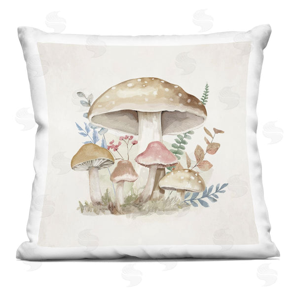 stupell industries Mollie B. | Neutral Cottage Mushrooms Printed Throw Pillow