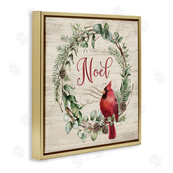 Stupell Industries Mollie B. | Noel Wreath With Cardinal