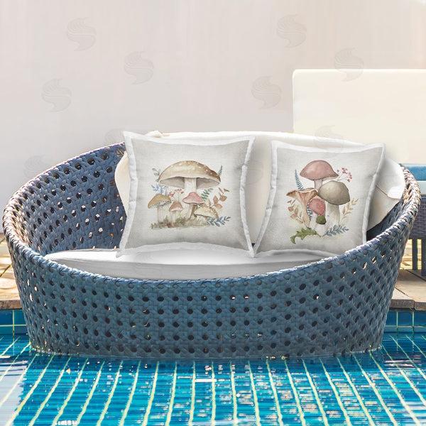 Stupell Industries Mollie B. | Pastel Blooming Mushrooms Printed Throw Pillow Set