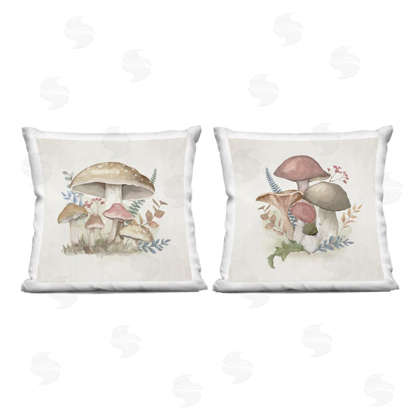 stupell industries Mollie B. | Pastel Blooming Mushrooms Printed Throw Pillow Set