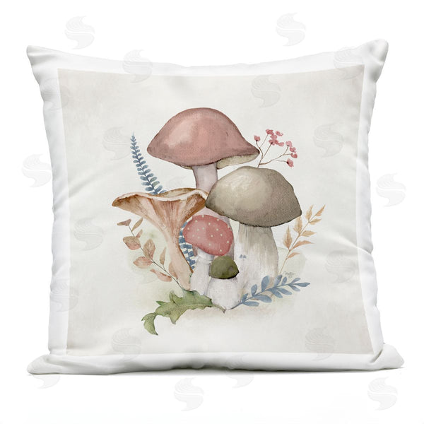 Stupell Industries Mollie B. | Pink Blooming Mushrooms Printed Throw Pillow