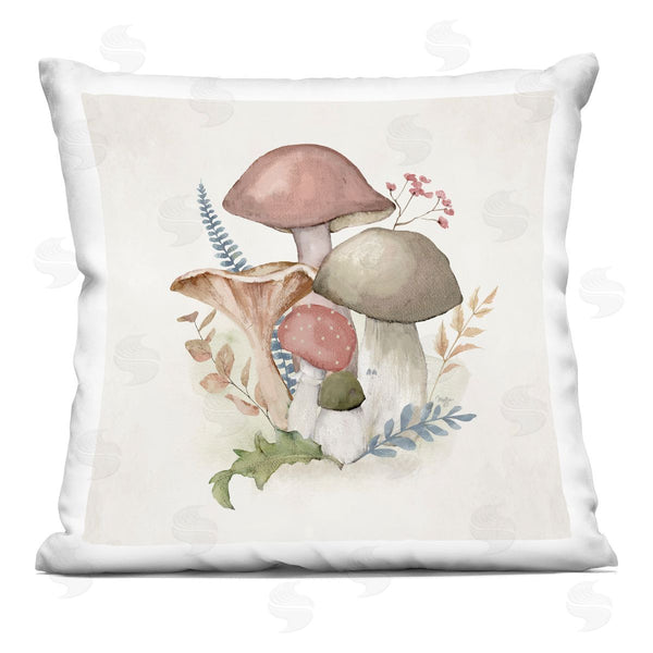 stupell industries Mollie B. | Pink Blooming Mushrooms Printed Throw Pillow