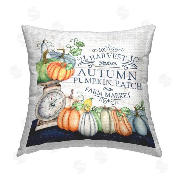 Stupell Industries Mollie B. | Pumpkin Patch Farm Market Printed Throw Pillow