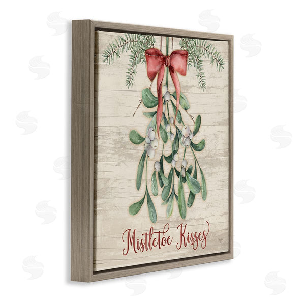 Stupell Industries Mollie B. | Rustic Mistletoe Kisses