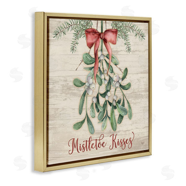 Stupell Industries Mollie B. | Rustic Mistletoe Kisses