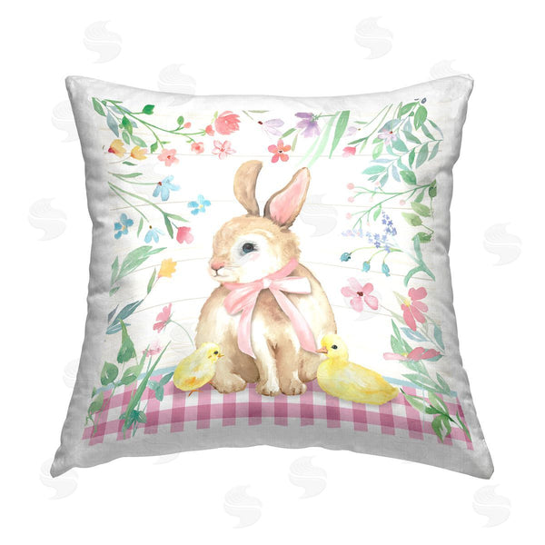 stupell industries Mollie B. | Spring Bunny & Florals Printed Throw Pillow