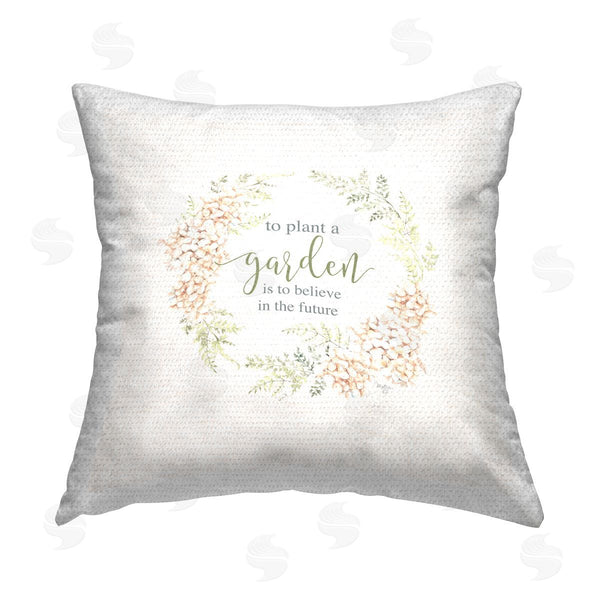 Stupell Industries Mollie B. | Uplifting Garden Phrase Printed Throw Pillow