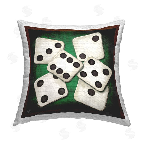 Stupell Industries Mollie B. | Varied Dice Numbers Printed Throw Pillow