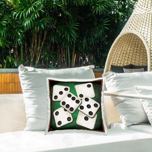 Stupell Industries Mollie B. | Varied Dice Numbers Printed Throw Pillow