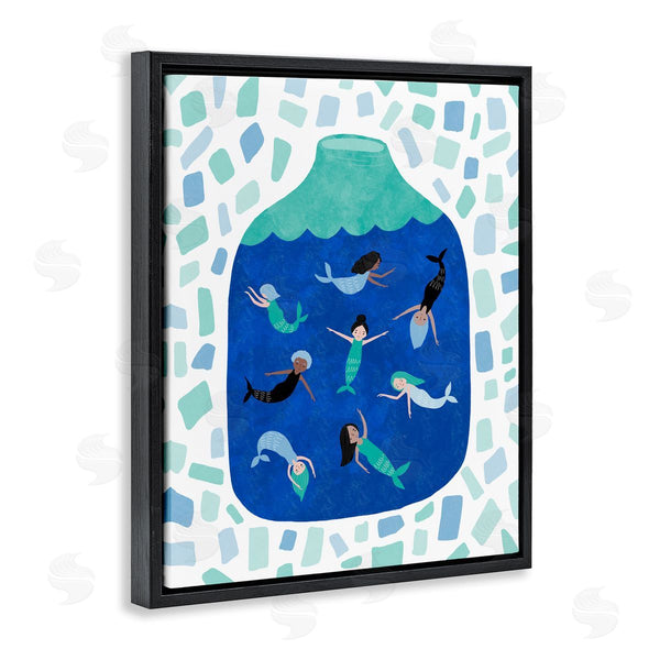 Stupell Industries Molly Fabiano | Mermaids In Glass Jar Wall Art