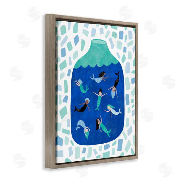 Stupell Industries Molly Fabiano | Mermaids In Glass Jar Wall Art