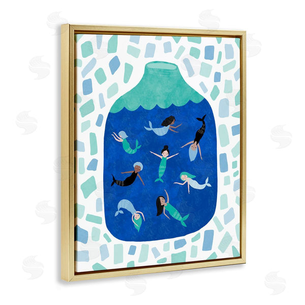 Stupell Industries Molly Fabiano | Mermaids In Glass Jar Wall Art