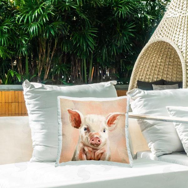 Stupell Industries Molly Mattin | Baby Piglet Portrait Printed Throw Pillow