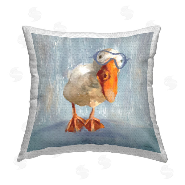 Stupell Industries Molly Mattin | Goose With Scooba Mask Printed Throw Pillow