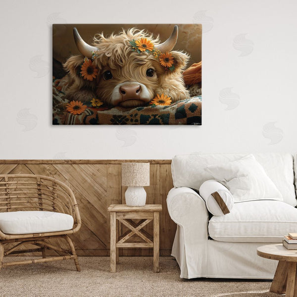 Stupell Industries Momart | Adorable Flower Bedecked Cattle Wall Art