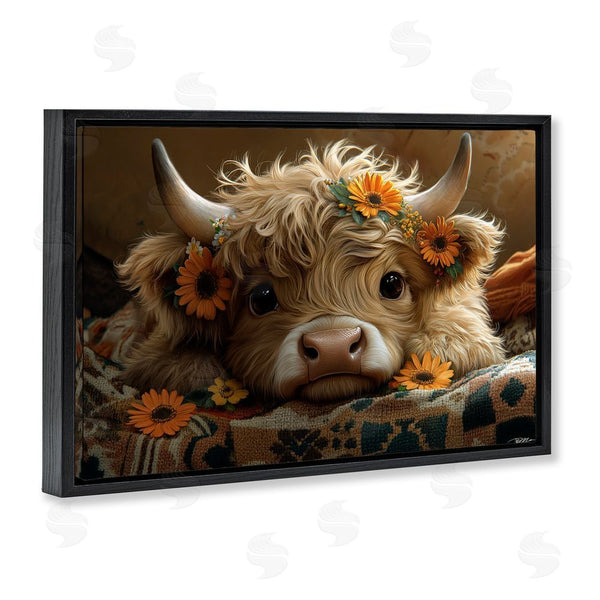 Stupell Industries Momart | Adorable Flower Bedecked Cattle Wall Art