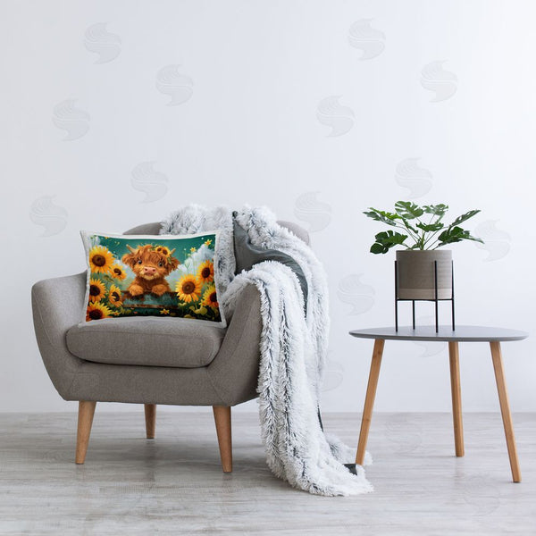 Stupell Industries Momart | Cute Happy Highland Cow Printed Throw Pillow