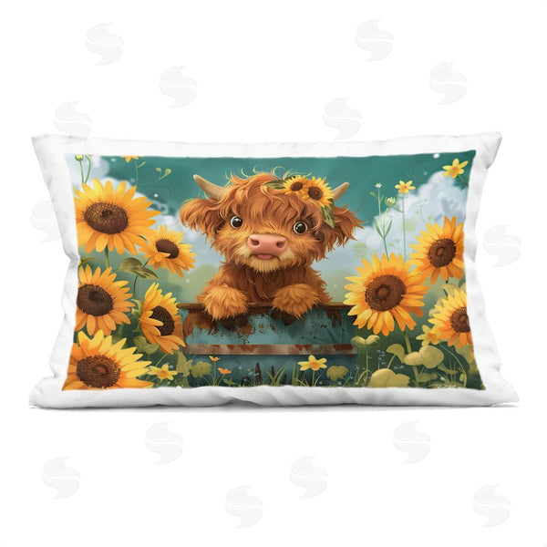stupell industries Momart | Cute Happy Highland Cow Printed Throw Pillow