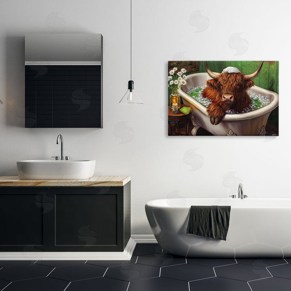 Stupell Industries Momart | Highland In Candle Lit Bubble Bath Wall Art