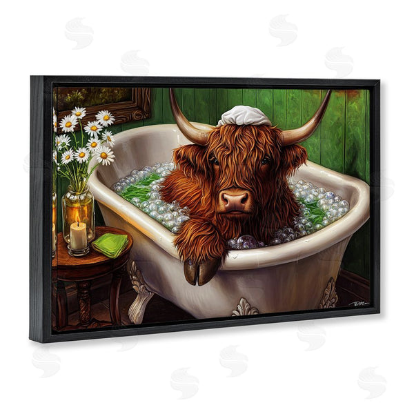 Stupell Industries Momart | Highland In Candle Lit Bubble Bath Wall Art
