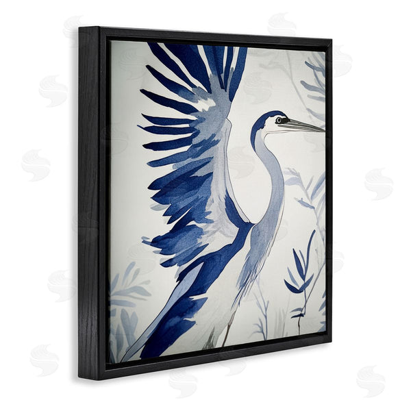 Stupell Industries Mona Grace | Blue Heron In Cool Tones