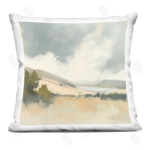 stupell industries Mona Grace | Brushed Landscape with Clouds Printed Throw Pillow