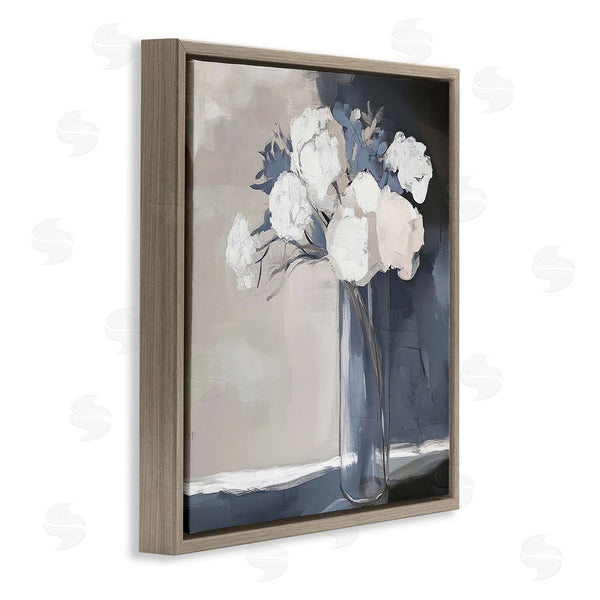 Stupell Industries Mona Grace | Gentle Petals Grey & Beige